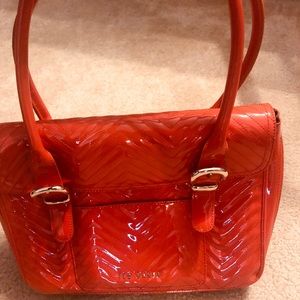 GORGEOUS Ted Baker Orange patent rare handbag